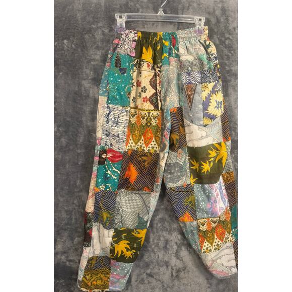 Designer x Jaded Gypsy Patchwork BOHO Harem Pants Women's L/XL - Picture 2 of 8